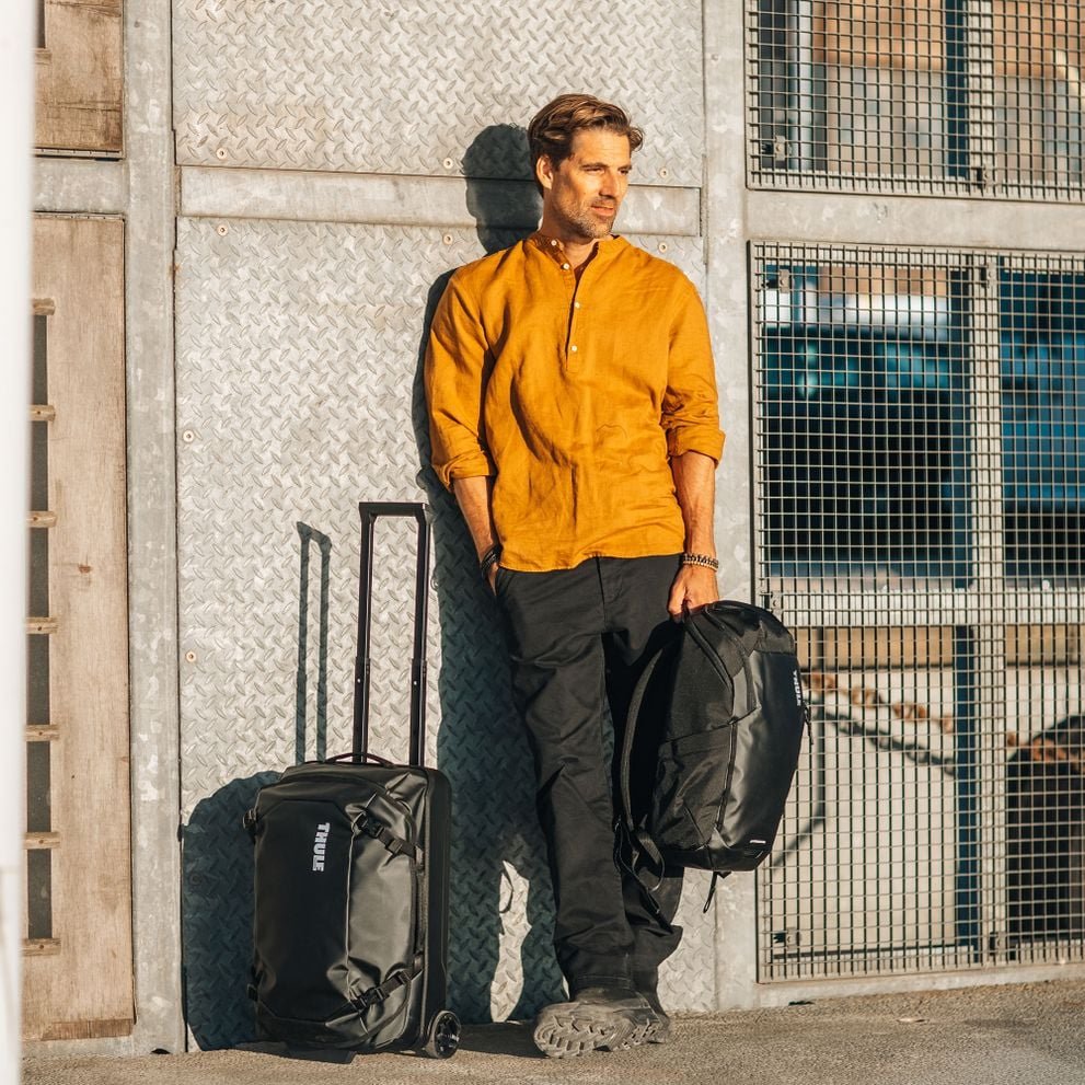 Person wearing the Thule Chasm 26L outdoors on an adventure