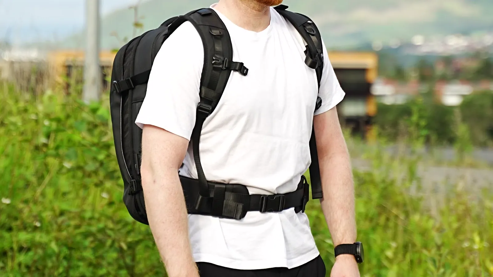 Zephyr Pro Lite worn with the removable hip belt fastened